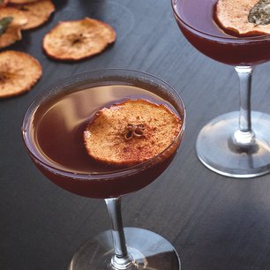 Autumn Spiced Apple Brandy Cocktail
