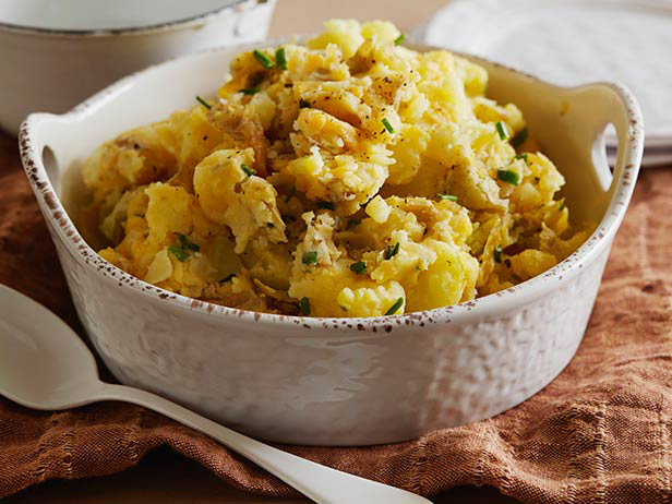 Cheesy Smashed Potatoes
