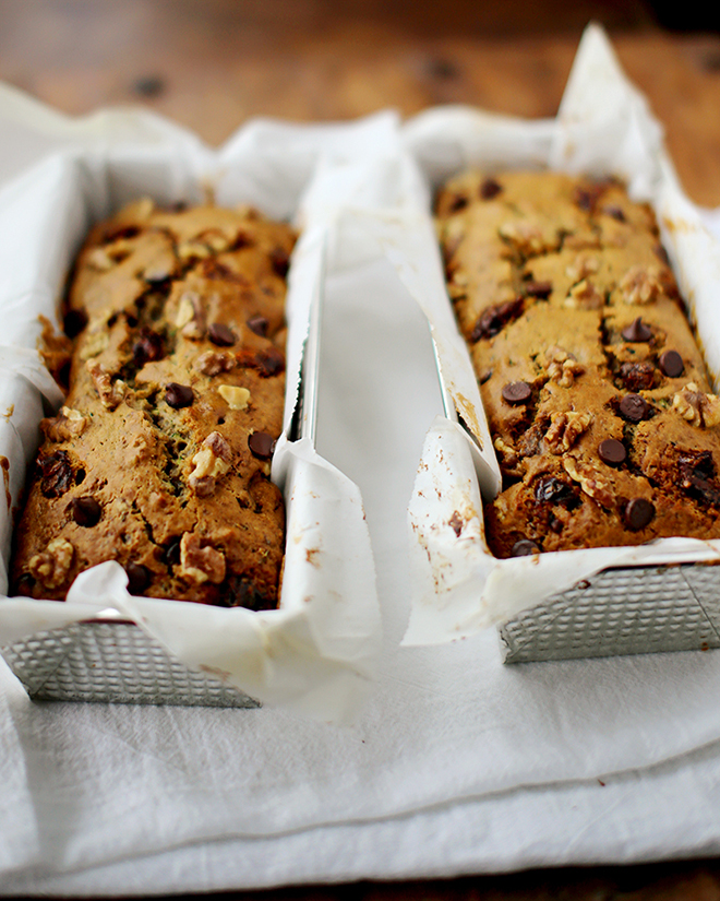 Date and Walnut Zucchini Loaf