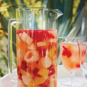 Riesling Sangria with Lychees