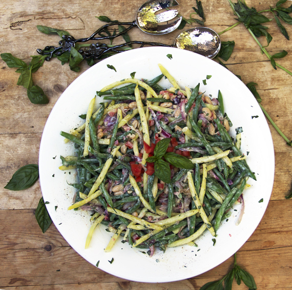 Three Bean Salad with Creamy Lemon Dressing