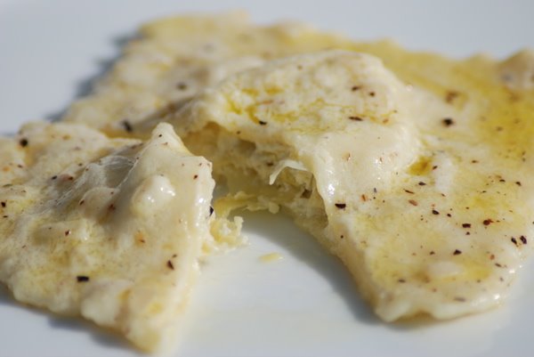Artichoke Ravioli in a Lemon-Cream Sauce