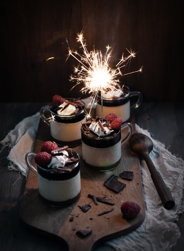 Baileys Panna Cotta and Tiramisu Trifles