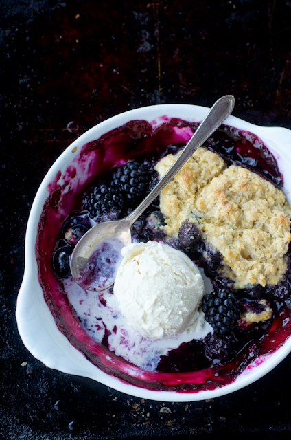 Black and Blue Berry Cobbler