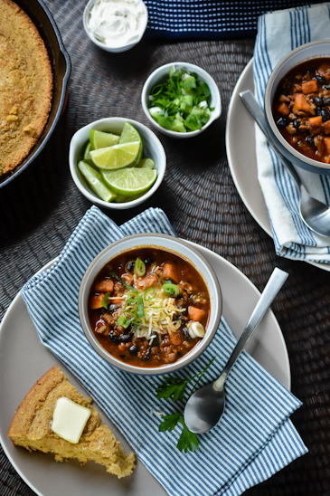 Chicken, Black Bean and Sweet Potato Chili