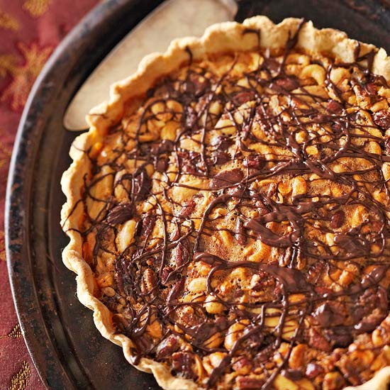 Chocolate-Mixed Nut Tart
