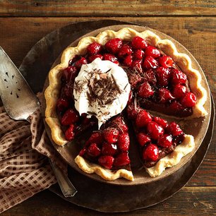 Double-Chocolate Mascarpone Raspberry Pie