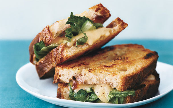 Grilled Cheese with Onion Jam, Taleggio and Escarole