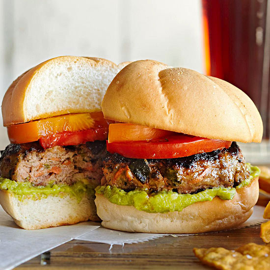 Grilled Poblano Chile Burgers
