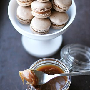 Chocolate and Salted Butter Caramel Macarons