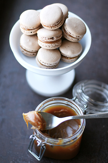 Chocolate and Salted Butter Caramel Macarons