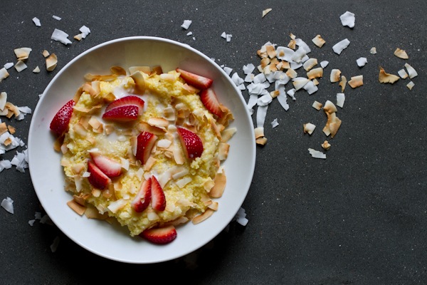 Coconut Cream Strawberry Polenta
