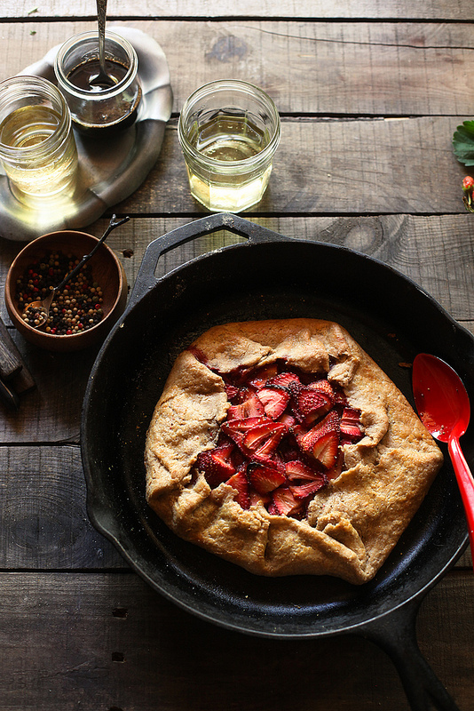 Honey Balsamic Strawberry Galette