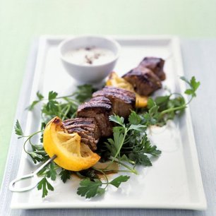 Lemon-Garlic Lamb Kebabs
