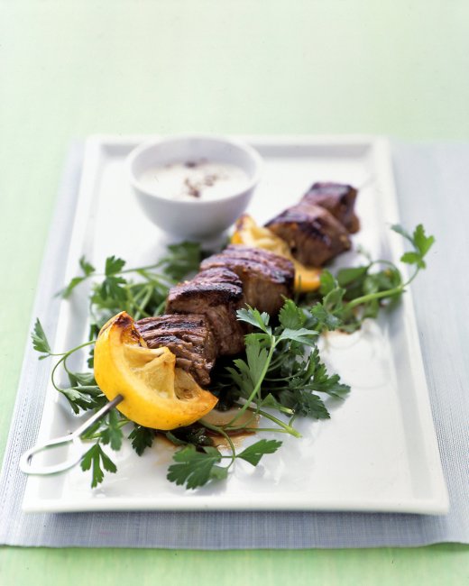 Lemon-Garlic Lamb Kebabs