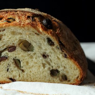 Crusty Homemade Mediterranean Olive Bread